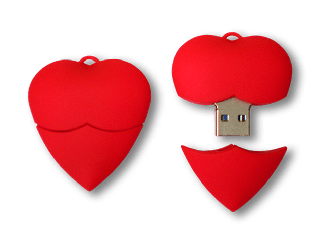 Szívecske alakú usb pendrive